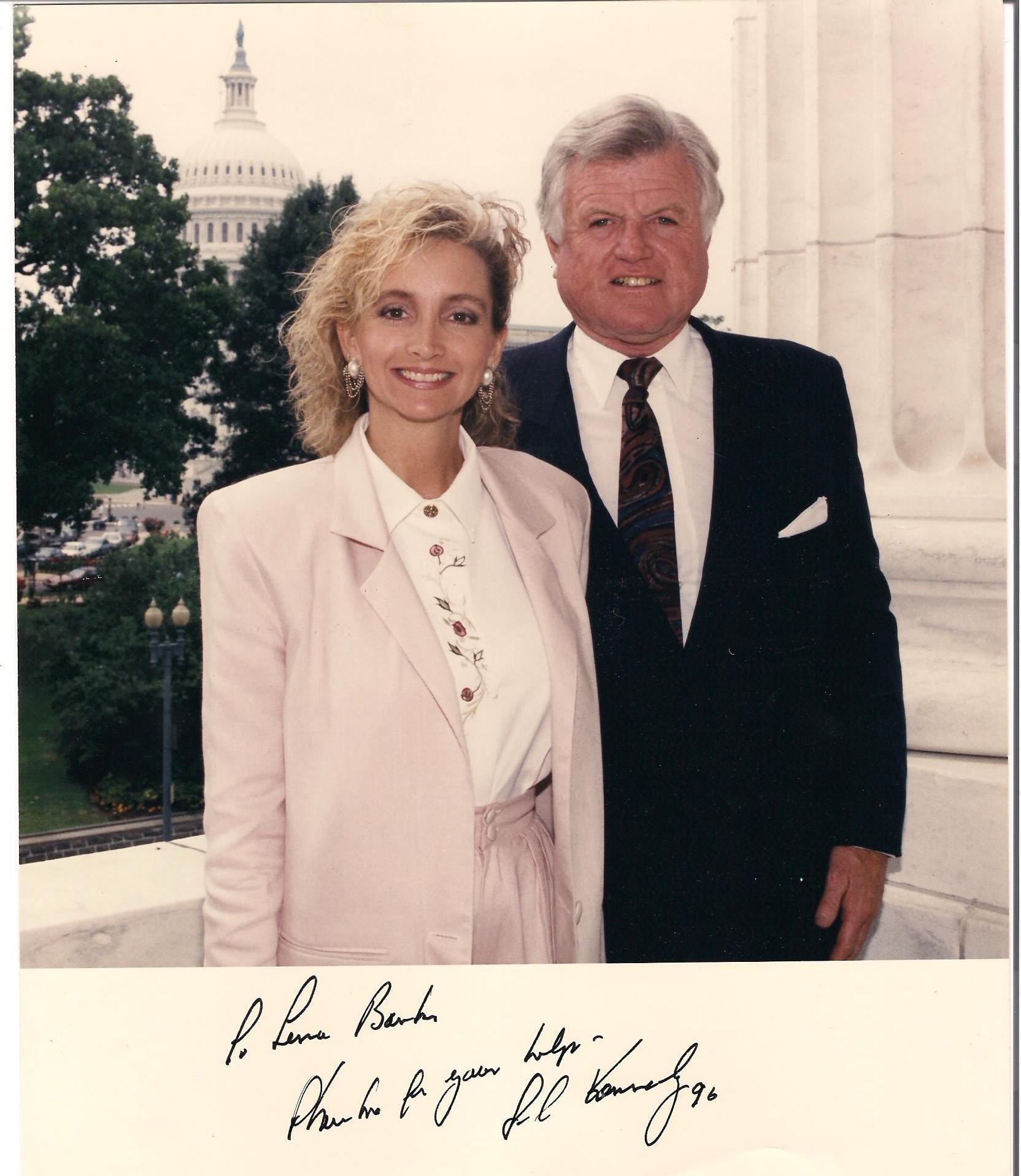 Lena Banks with Senator Ted Kennedy Washington DC