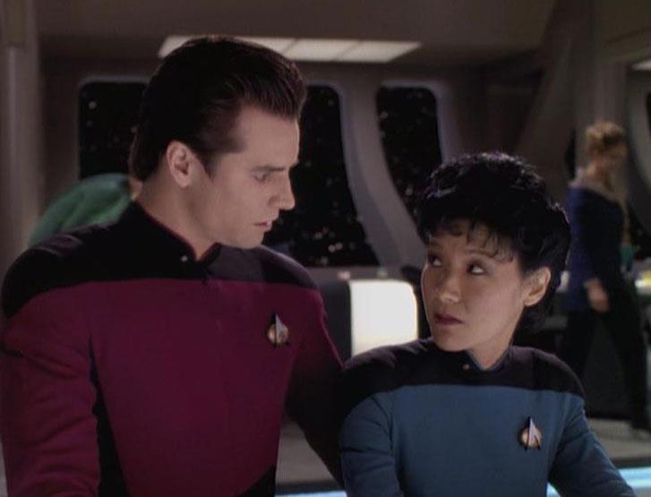 Star Trek: The Next Generation - Episode Lower Decks - Lena Banks far right behind
