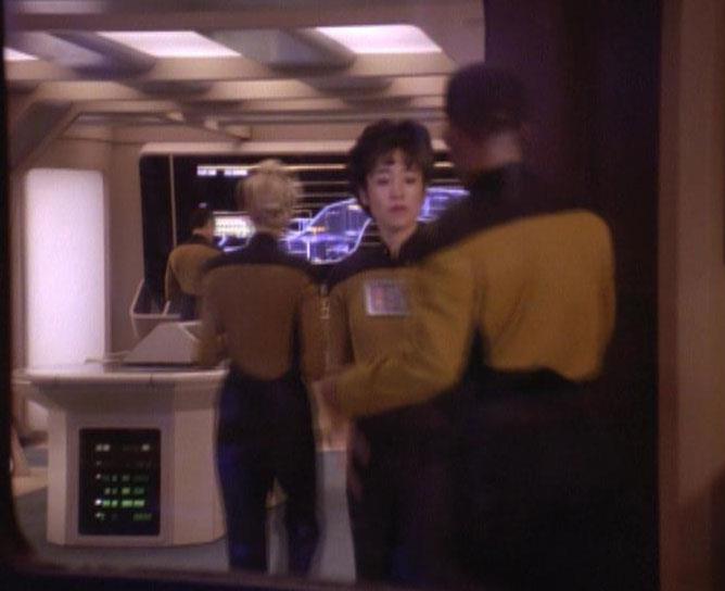 Star Trek: The Next Generation Episode Journey's End - Lena Banks middle - back turned to camera