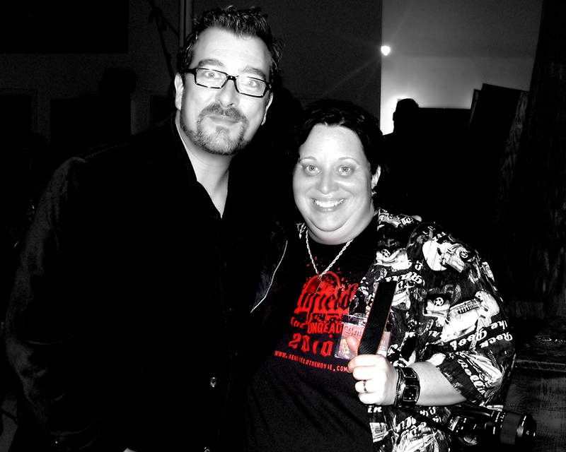 Paul Damon with Poison Apple Film's Vice President Melissa Nichols at the wrap party for movie Vampire Diaries: Renfield the Undead.