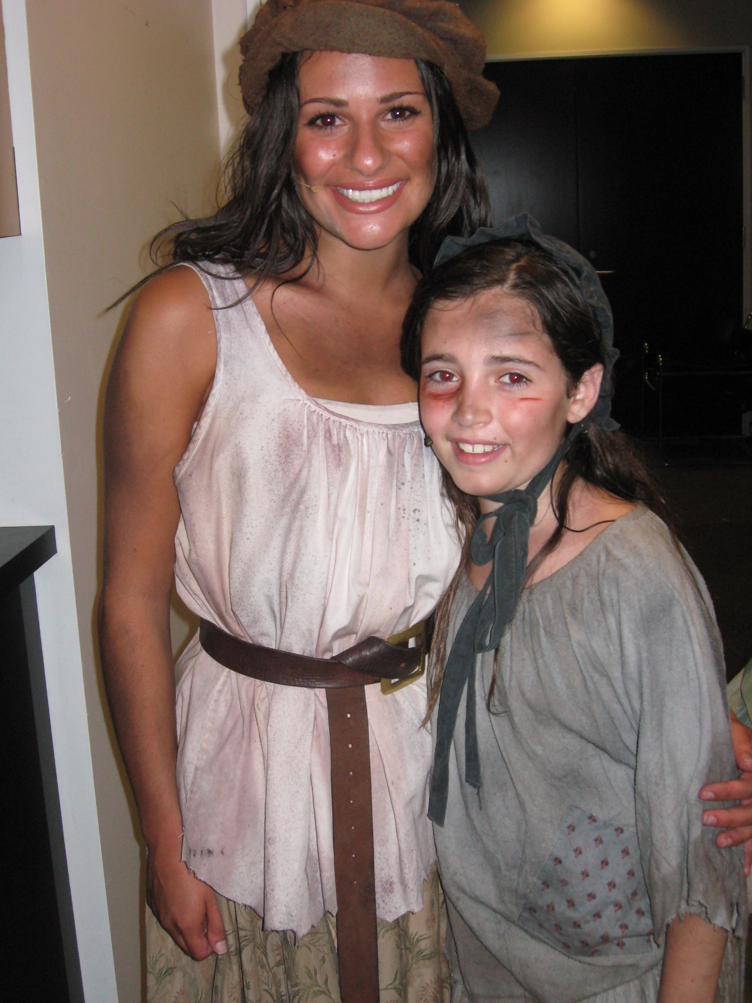 Maddie as Young Cosette with Lea Michele in Les Miserables at the Hollywood Bowl