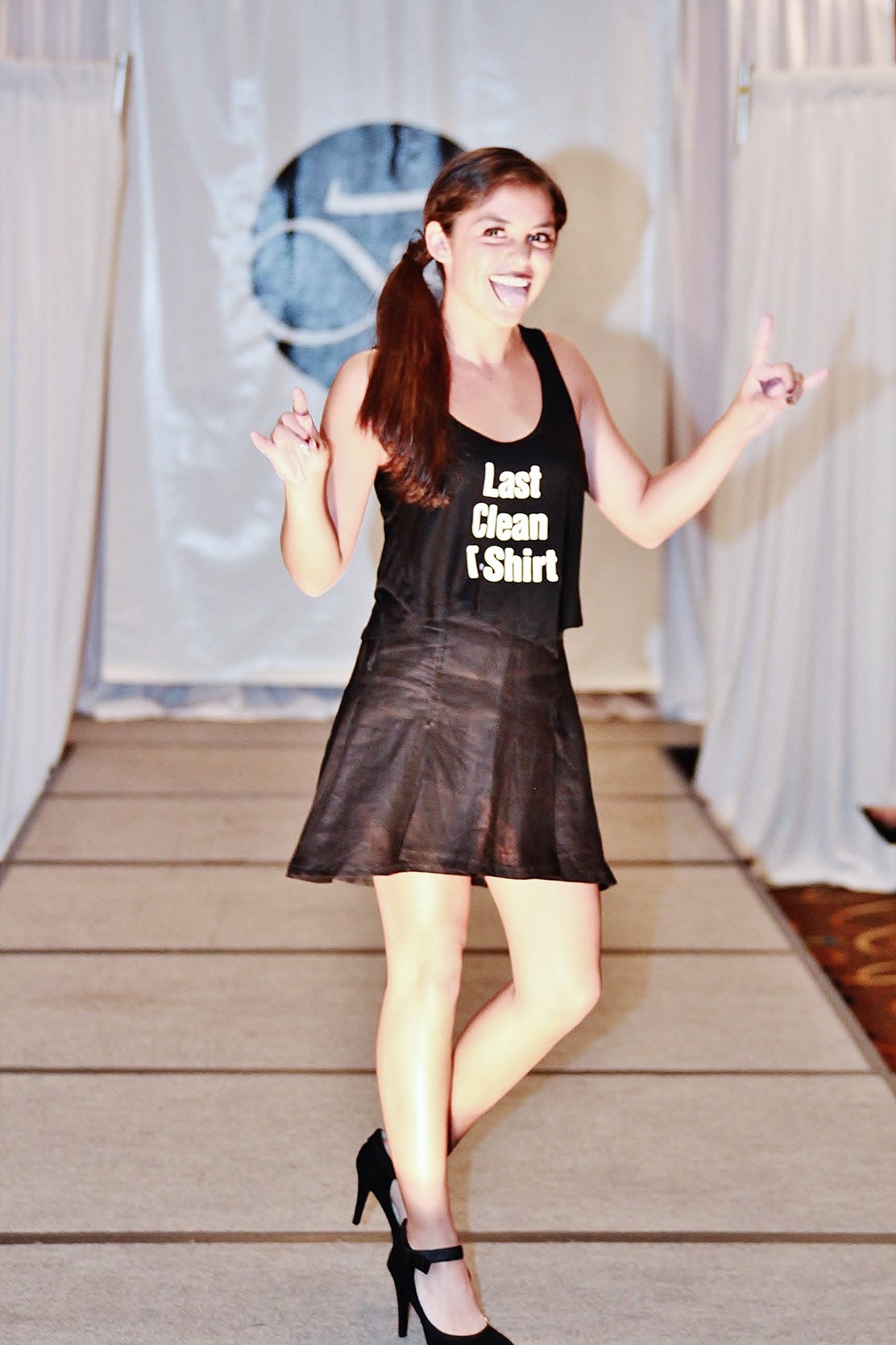 Kayla working the runway in the BBF Fashion Show