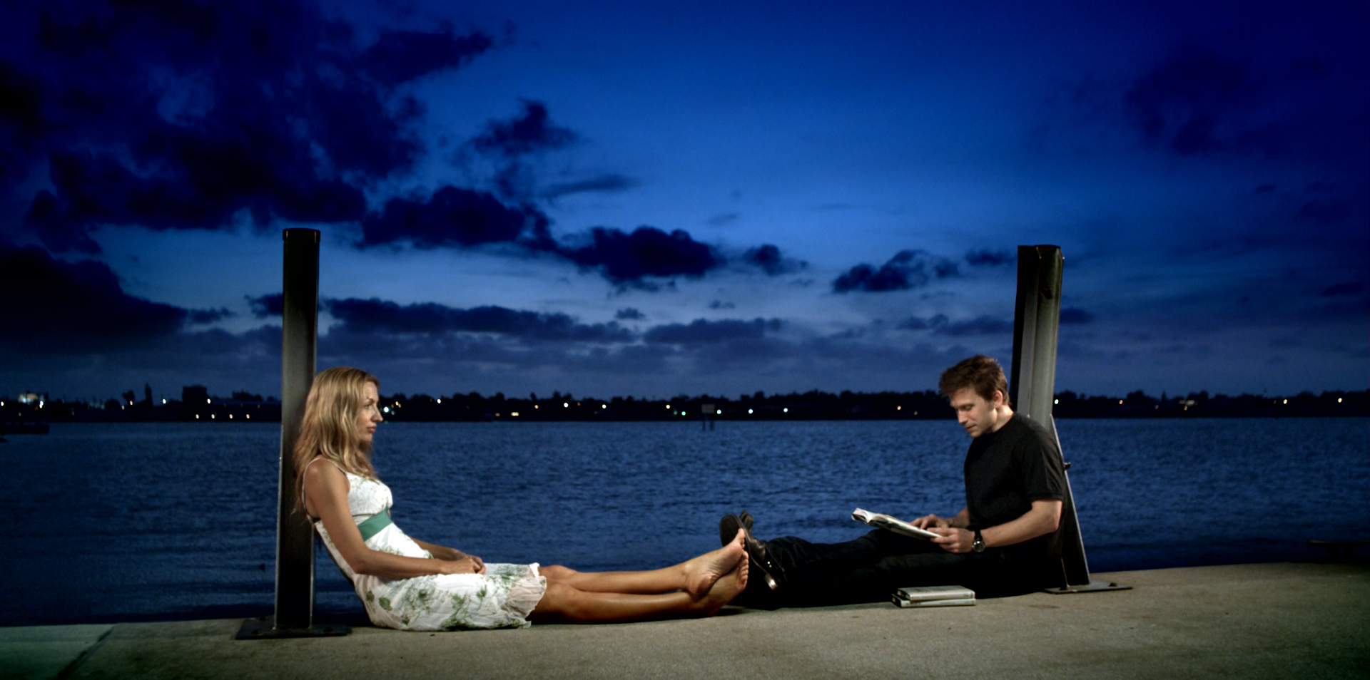 Still of McCaleb Burnett and Elika Portnoy in Immigration Tango (2010)