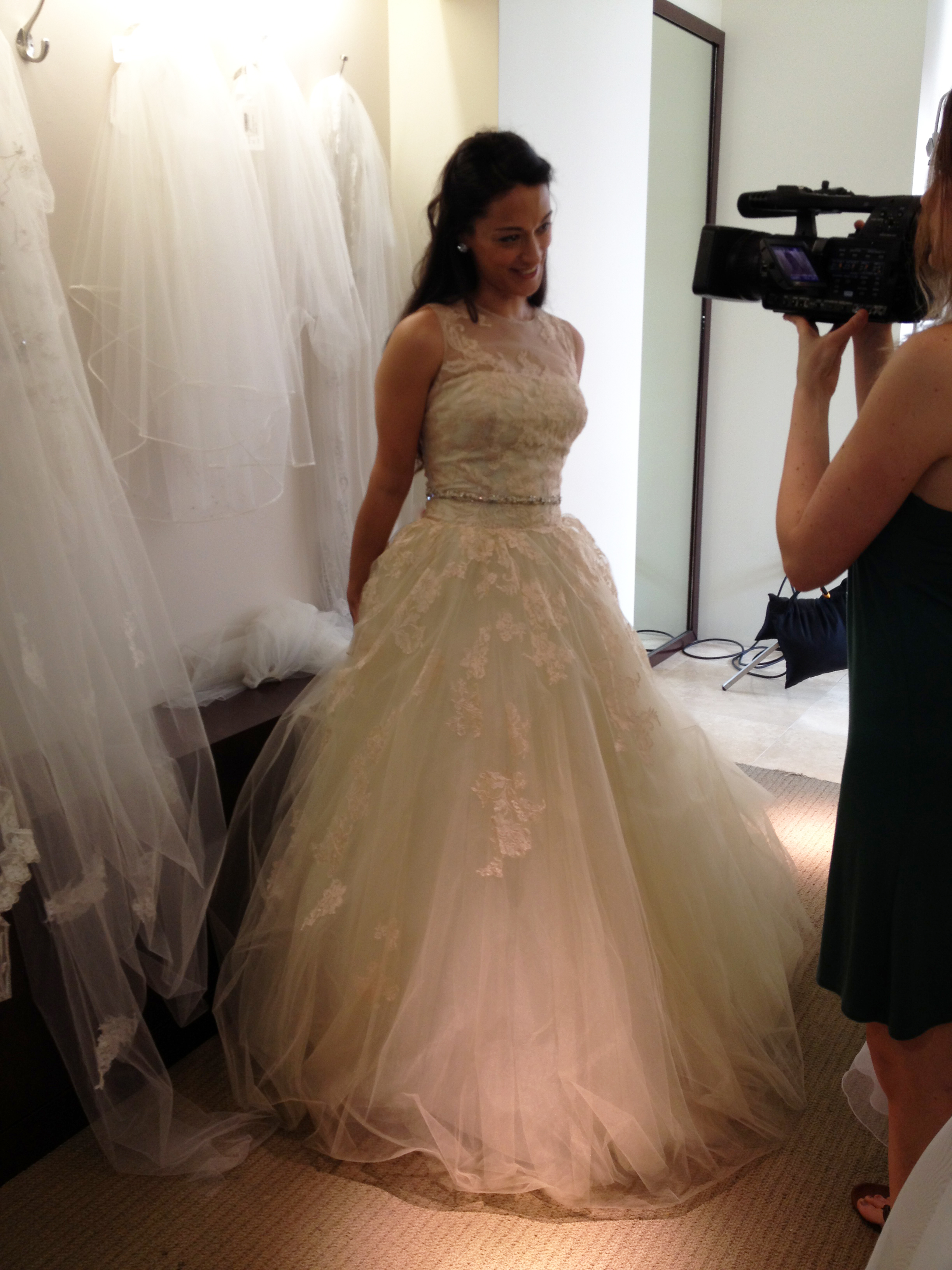 on set of a super fun Commercial Bridal Shoot