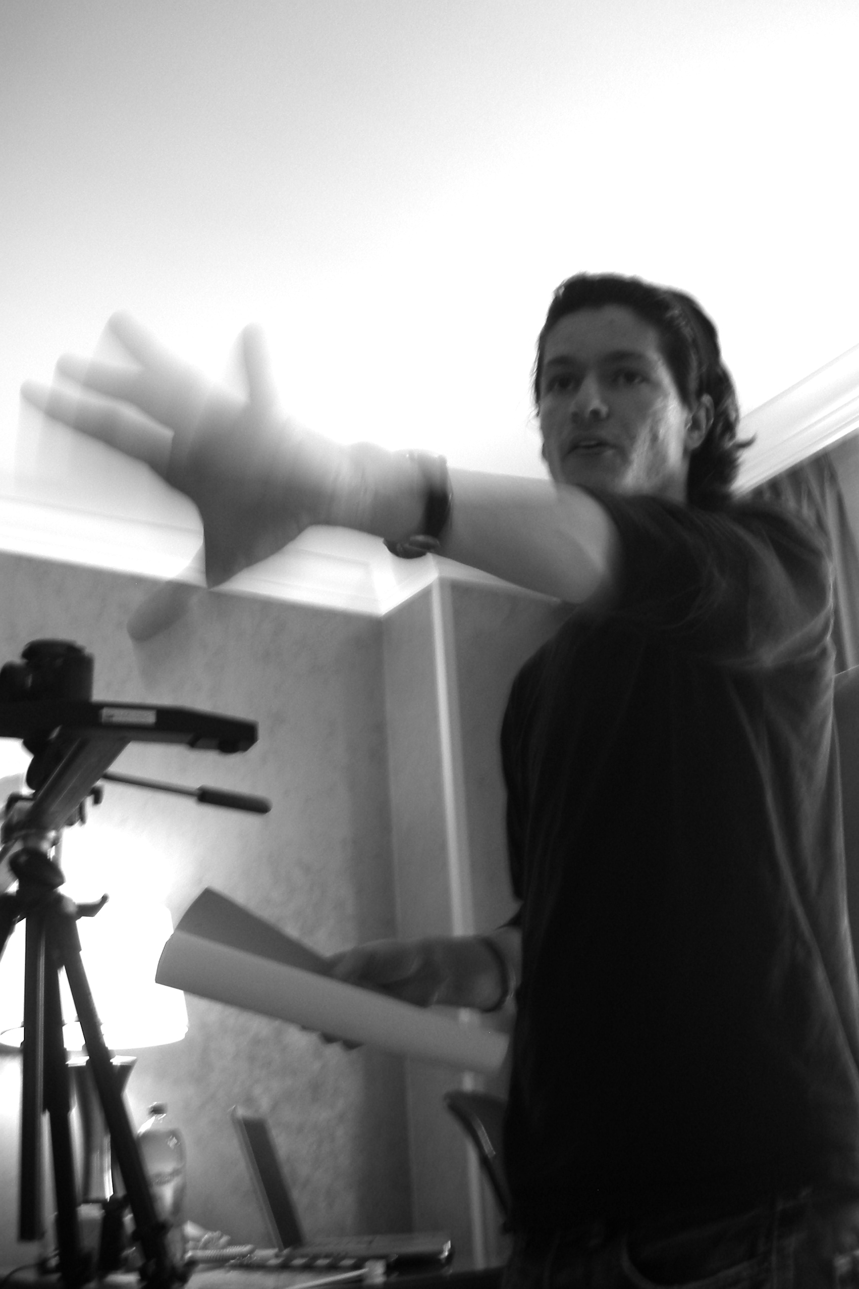 Nicolas Wendl on the set of his short film 