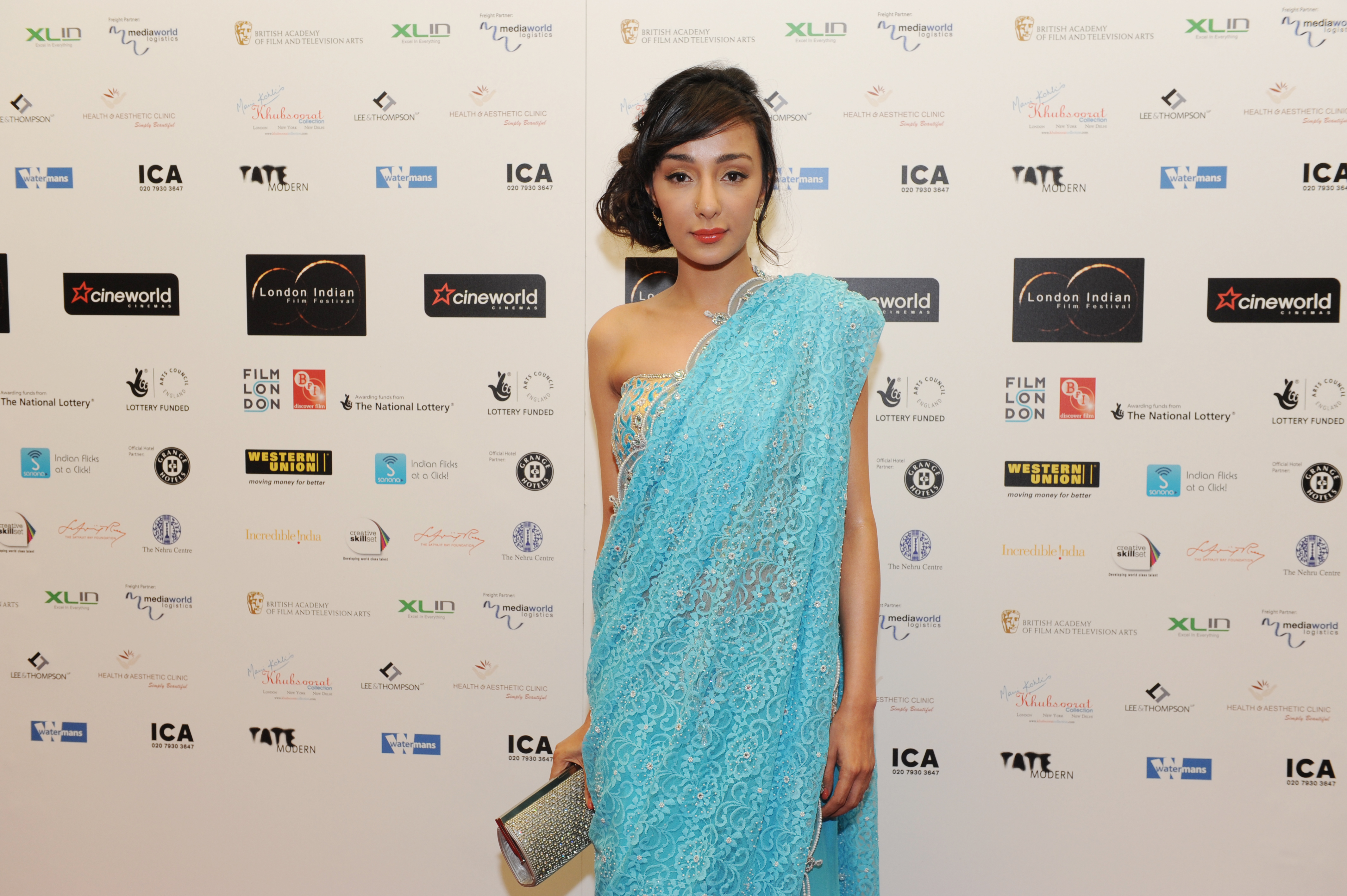 Feryna in her role as Brand Ambassador of London Indian Film festival 2012.