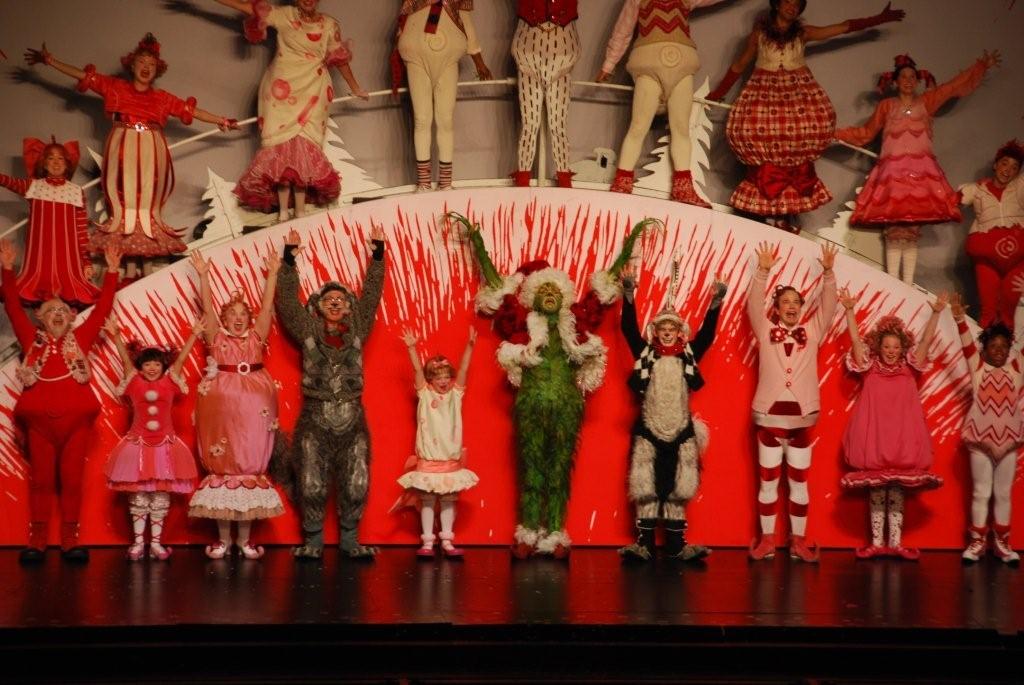Kylie and the cast of the Broadway National Tour of Dr. Seuss How The Grinch Stole Christmas.