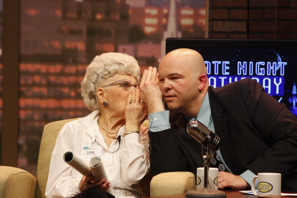 Sharing secrets with Lois Bodoky (Hot Dog Lady) on episode 99 of Late Night Saturday with Tim Kavanagh