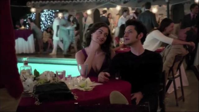 Eden Malyn as Zanna, and Ben Schwartz as Clyde Oberholdt on Showtime's House of Lies