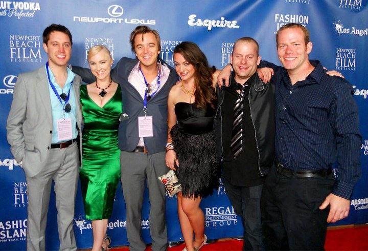 (From left)Cast of DeadHeads Michael McKiddy, Ross Kidder, Natalie Victoria and Eden Malyn with directors Brett Pierce and Drew Pierce arrive to the Esquire Opening Night Gala for the Newport Beach International Film Festival (2011)