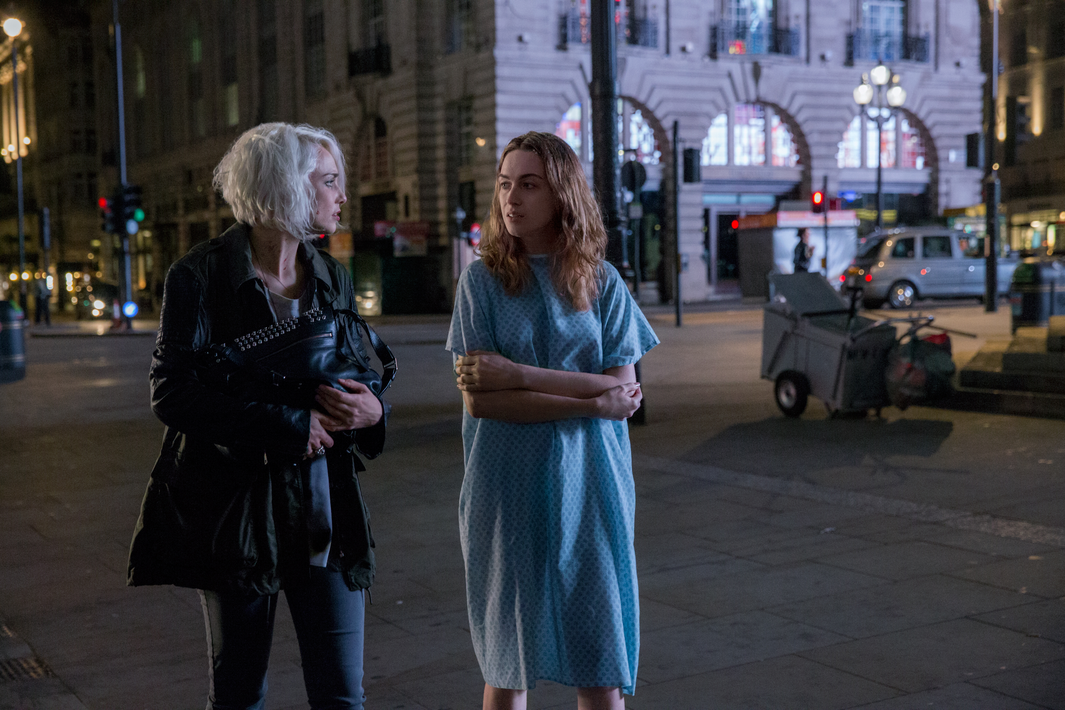 Still of Tuppence Middleton and Jamie Clayton in Sense8 (2015)