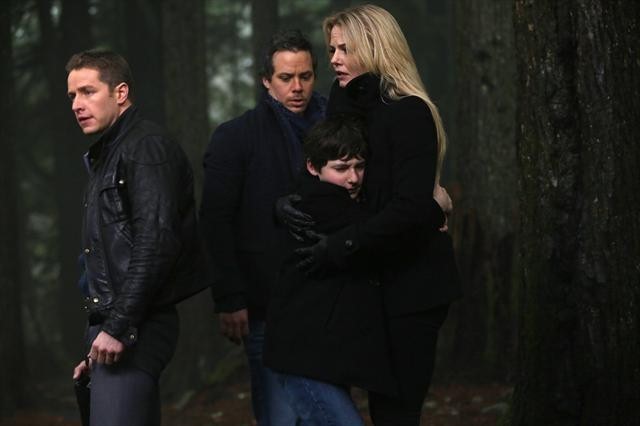 Still of Jennifer Morrison, Michael Raymond-James, Jared Gilmore and Josh Dallas in Once Upon a Time (2011)