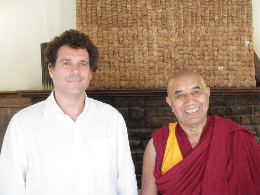 Michael Karp and the Panchen Lama, in Palo Alto, California, 2010