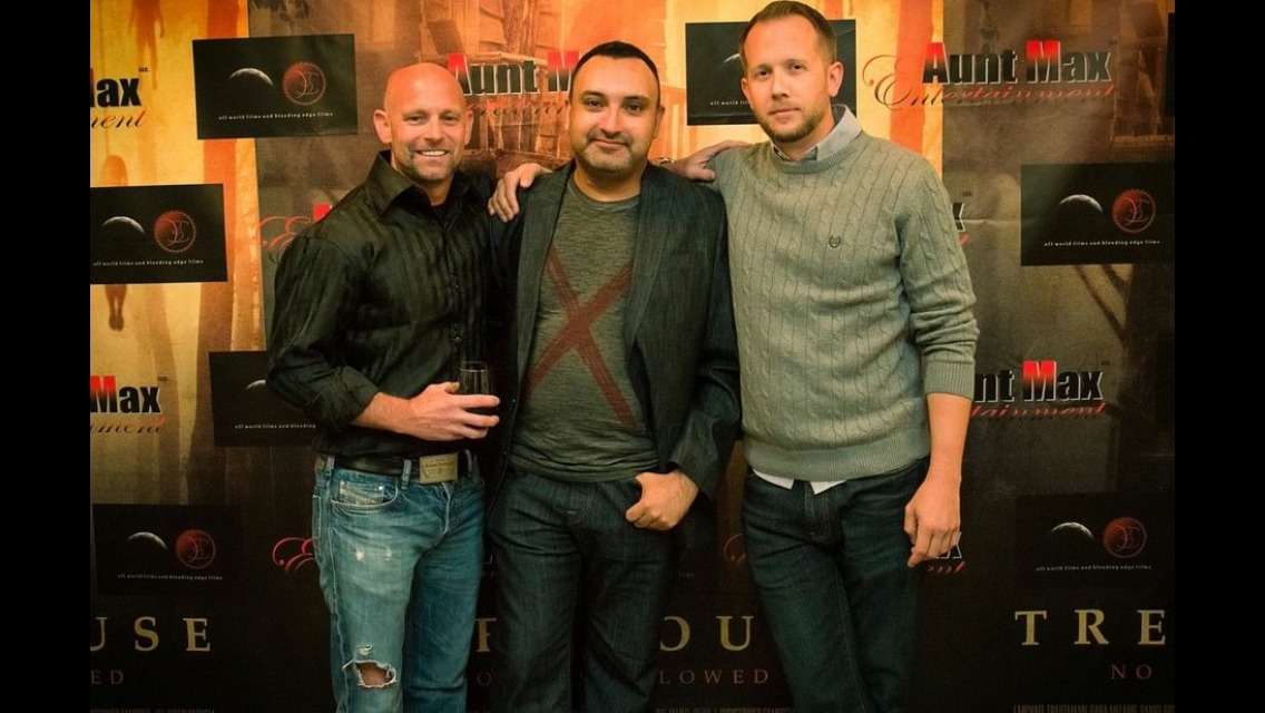 From left to right Producer: Andy W. Meyer Director: Michael Bartlett Production Designer: Jeremy M. Borg