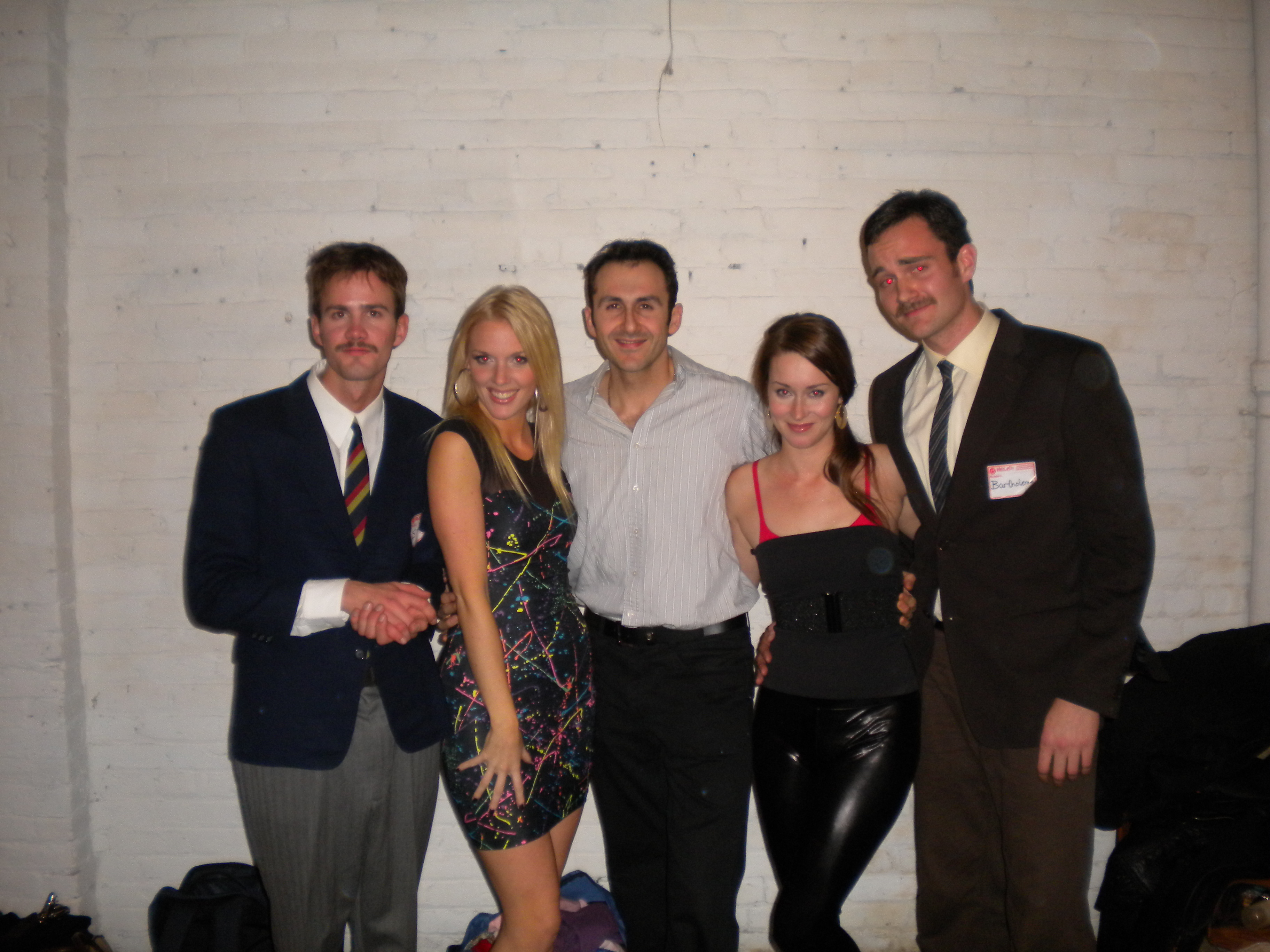 Backstage with the amazing cast of my play Salvation. From L to R Mathew Friesen, Jesslyn Unwin, Hilary Jardine & Brendan Taylor