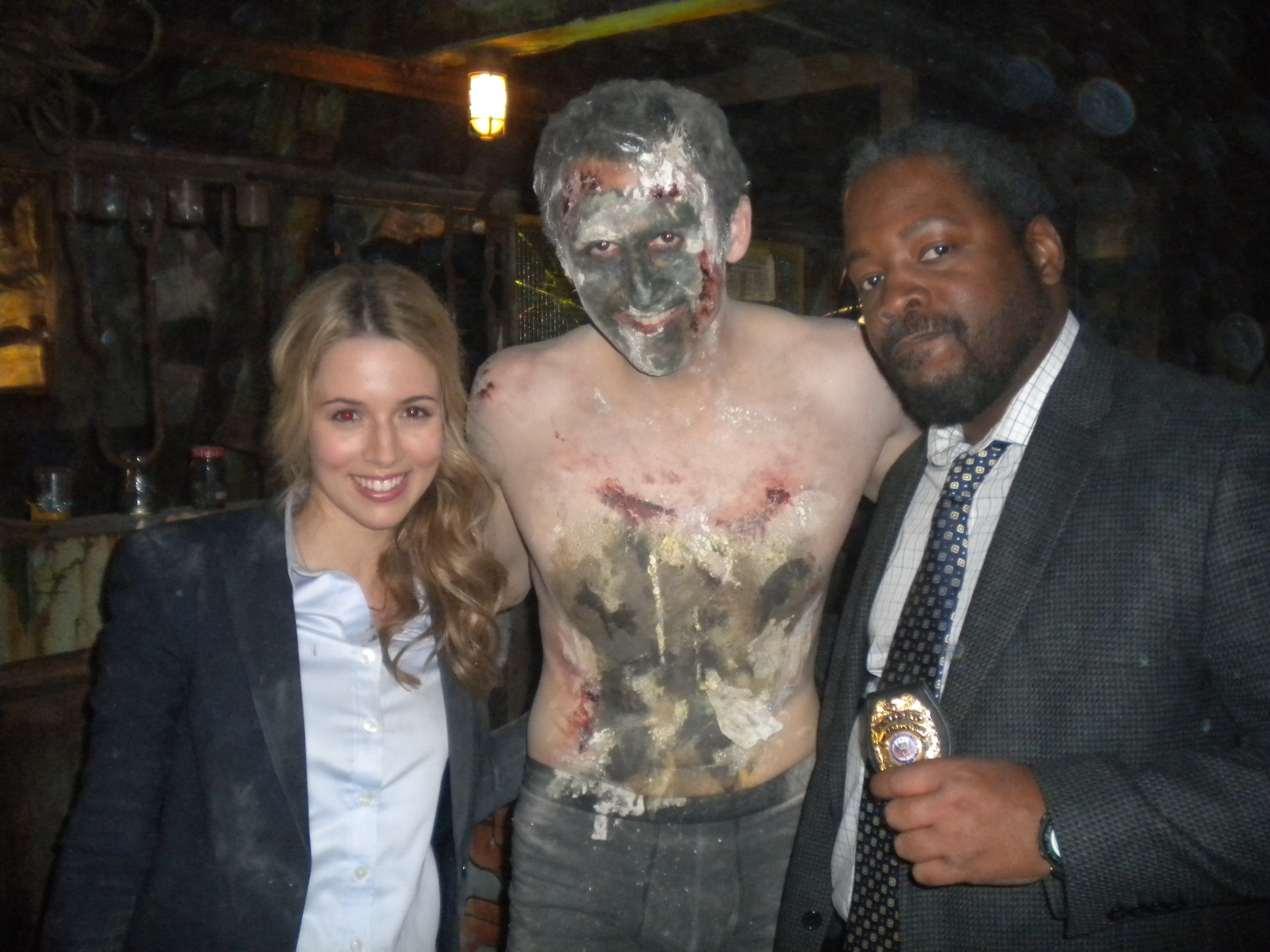 On set the set of Cult with Alona Tal & Kadeem Hardison