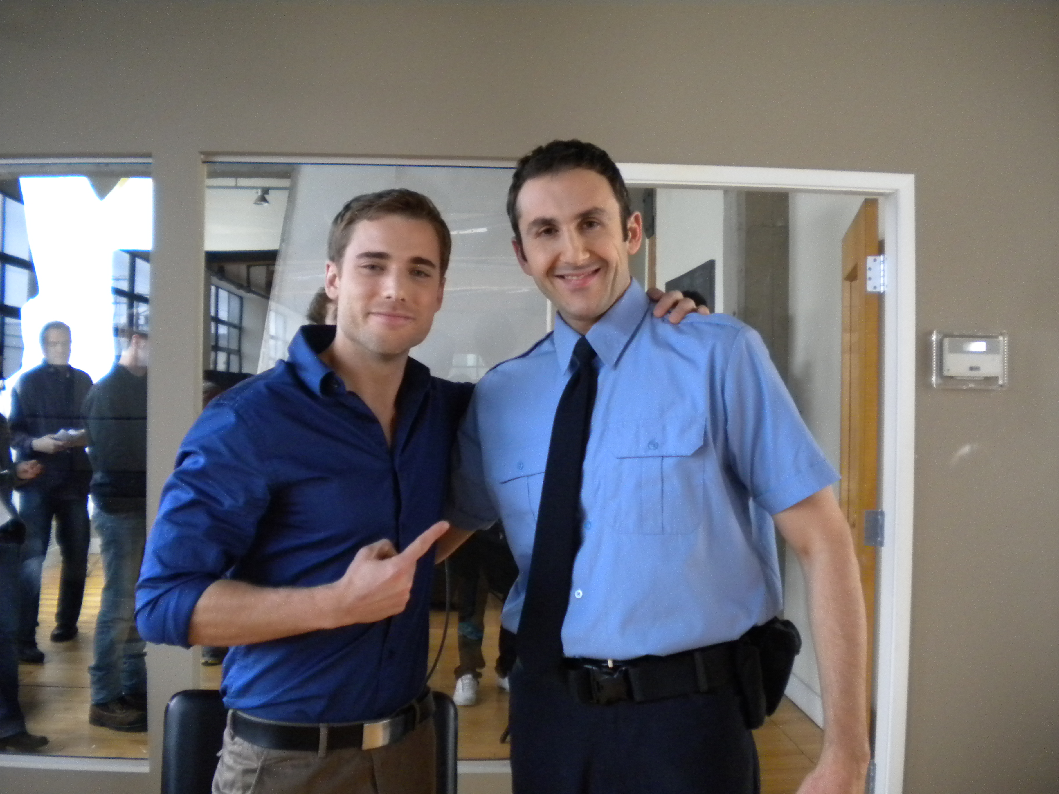 On the set of Primary with Dustin Milligan