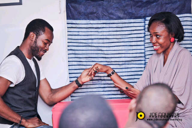 OC Ukeje and Kemi 'Lala' Akindoju at the OpenMic Theatre