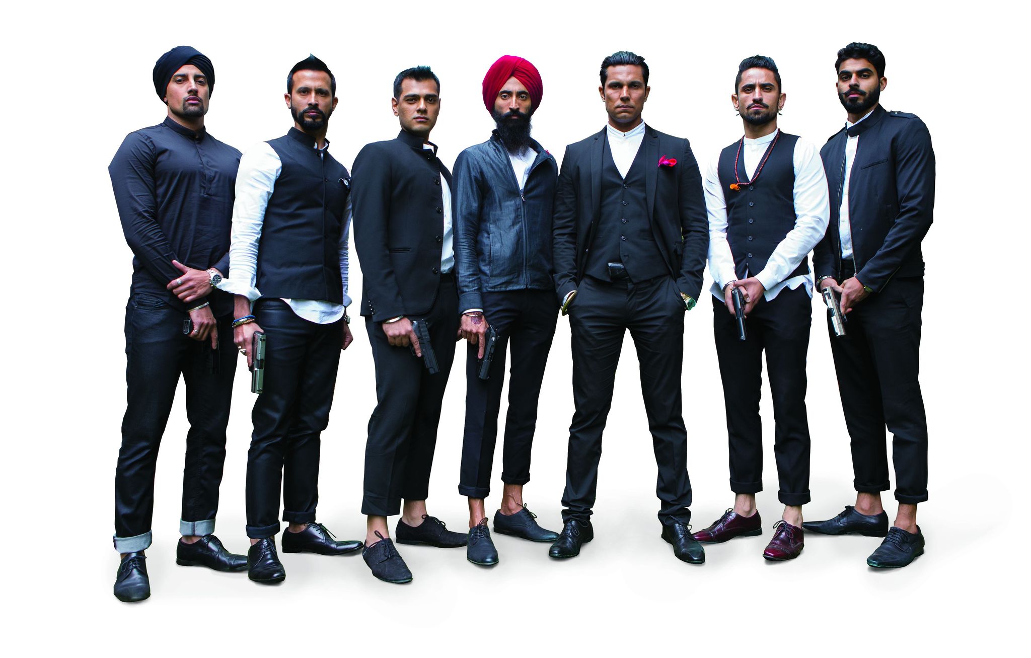 Randeep Hooda, Waris Ahluwalia, Gabe Grey, Ali Momen, Jag Bal, Steve Dhillon and Ali Kazmi in Beeba Boys (2015)