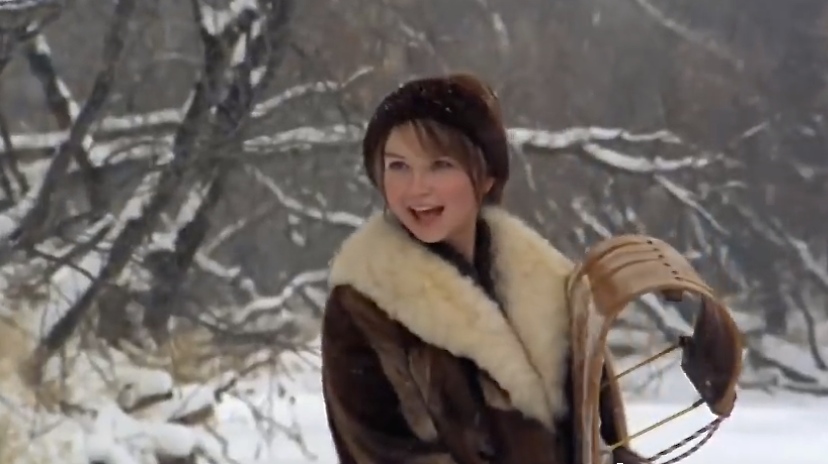 Ashley as the SNOW BUNNY in THE LONG WOODEN TOBOGGANIST