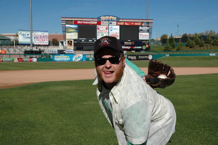 K. Harrison Sweeney at Isotopes Park in Albuquerque, New Mexico