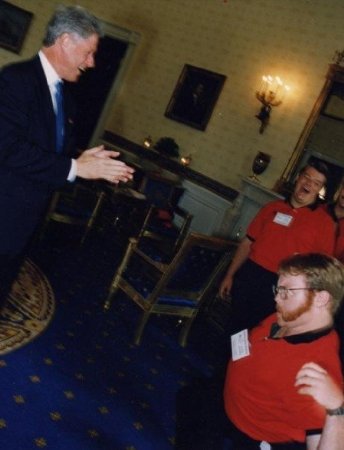 K. Harrison Sweeney with President William Jefferson Clinton in the White House