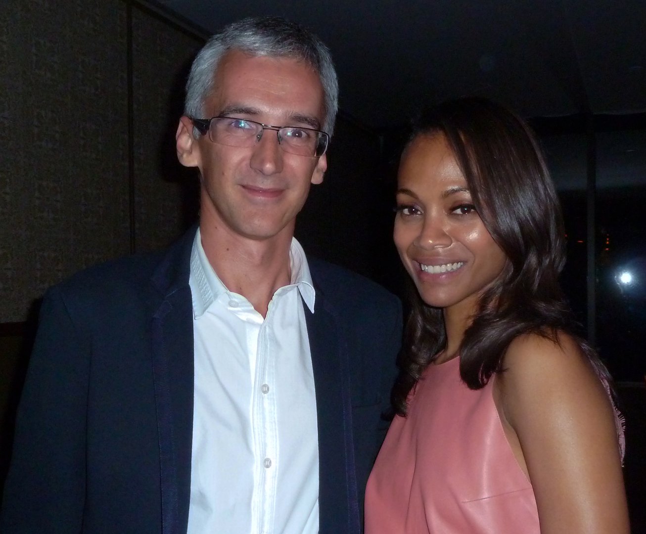 With Zoe Saldana at the premiere of 