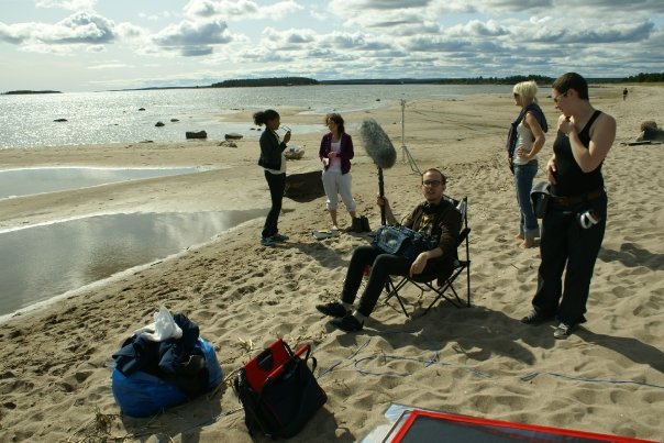 On location shooting the feature film 