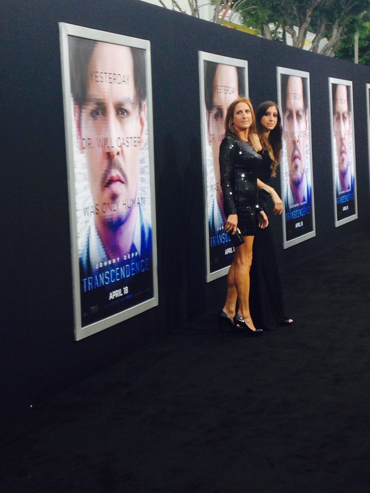 Marisa Polvino and Kate Cohen at the premiere of Transcendence