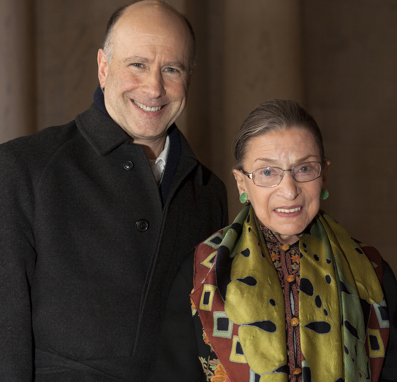 Roger with Justice Ruth Bader Ginsburg after a performance of Anne & Emmett in Washington, DC.