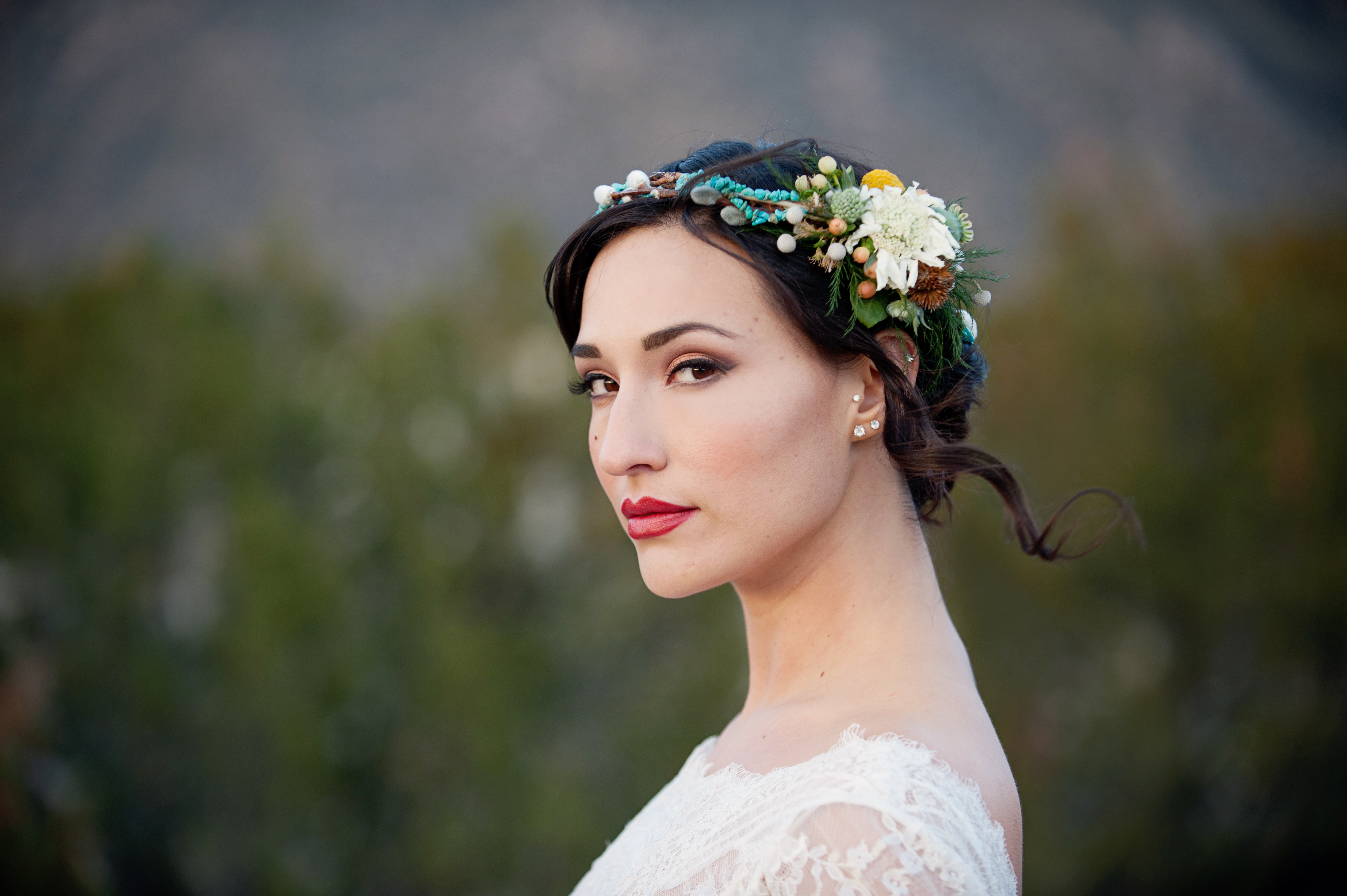 Hair+Makeup: Genica Lee, Makeup Artist Floral: Stephanie Yardman Floral Design Dress: Bridal Elegance By Darlene
