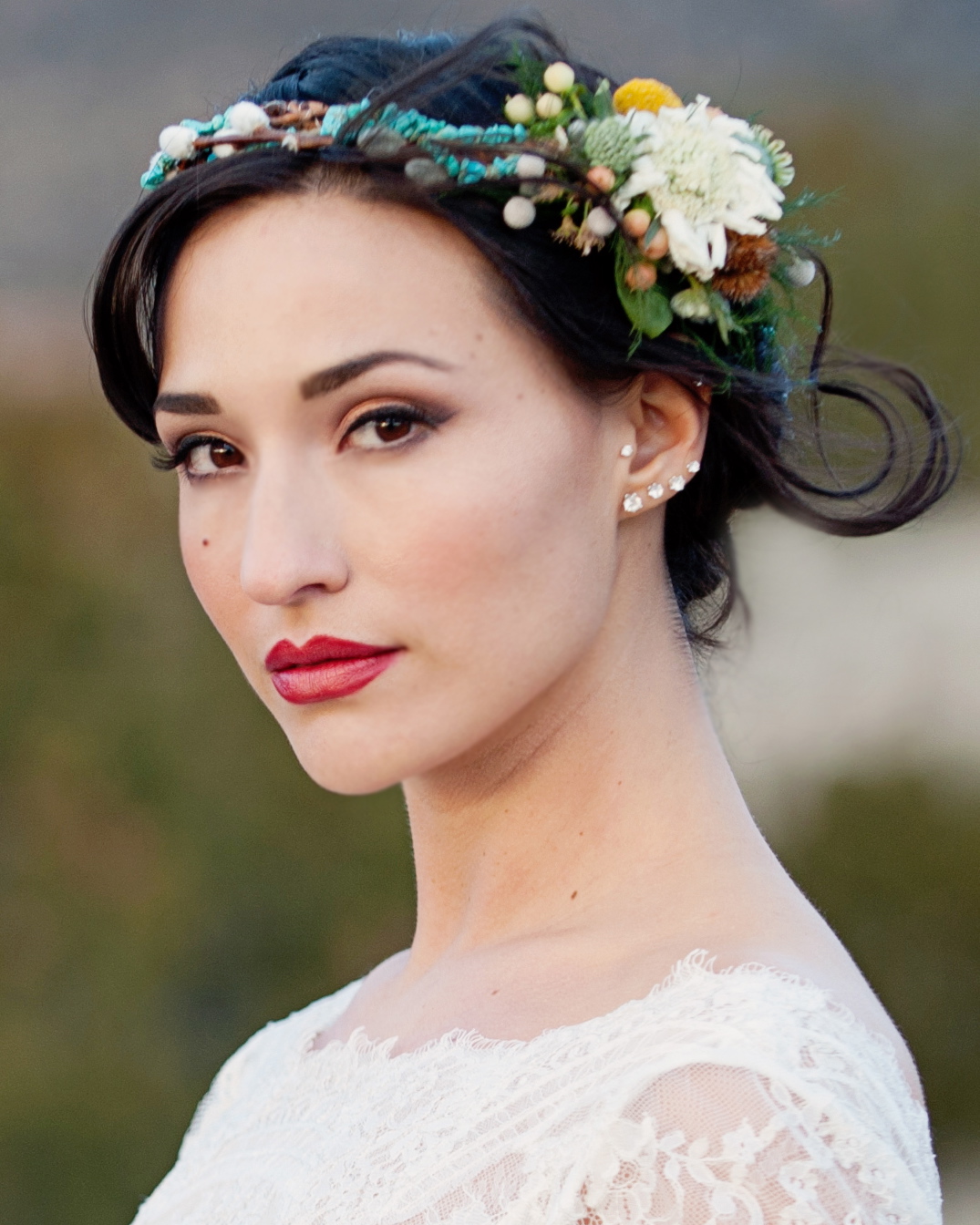Hair+Makeup: Genica Lee, Makeup Artist Floral: Stephanie Yardman Floral Design Dress: Bridal Elegance By Darlene