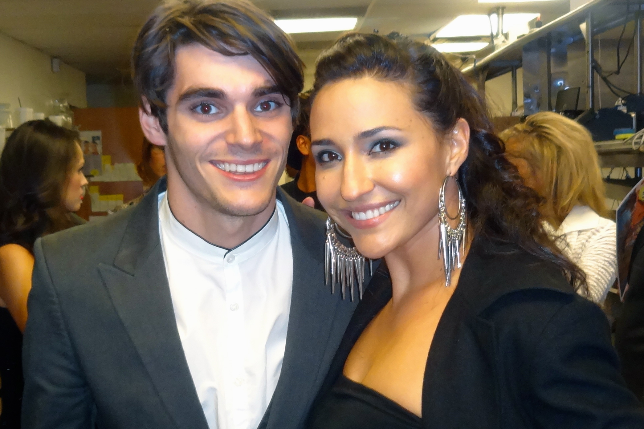2013 Breaking Bad Wrap Party; Monique Candelaria (Lucy) with RJ Mitte (Walter (Flynn