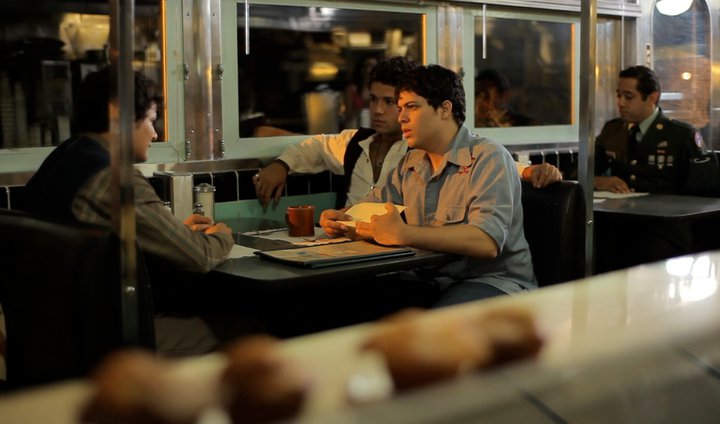 Illya Konstantin, Kit lang and Arturo Castro shooting a scene in Memoir