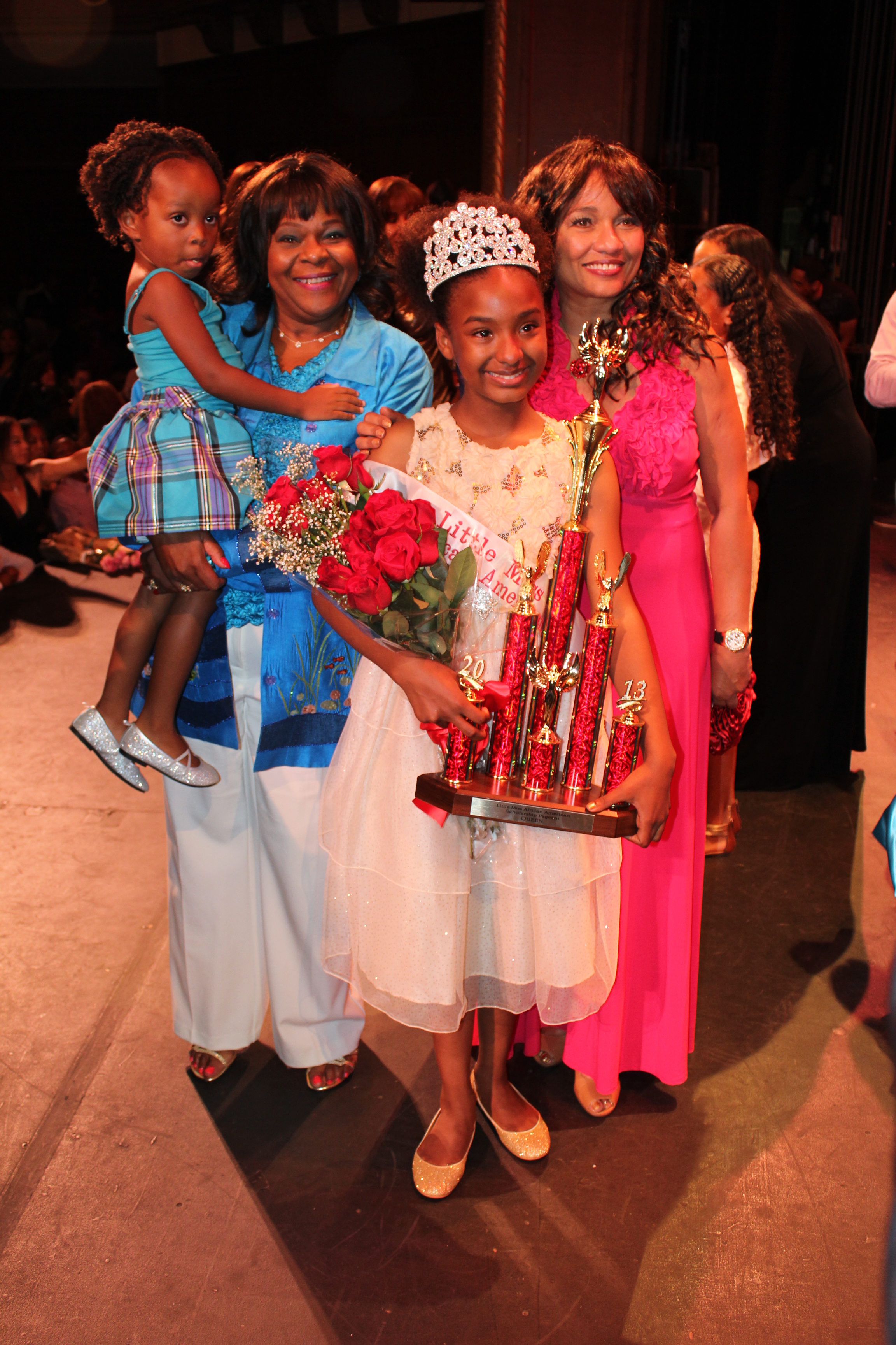 2013 little miss african american scholarship pageant queen nay nay,Ms. Mother love with grandchild and Ms. Ella Joyce was a judge