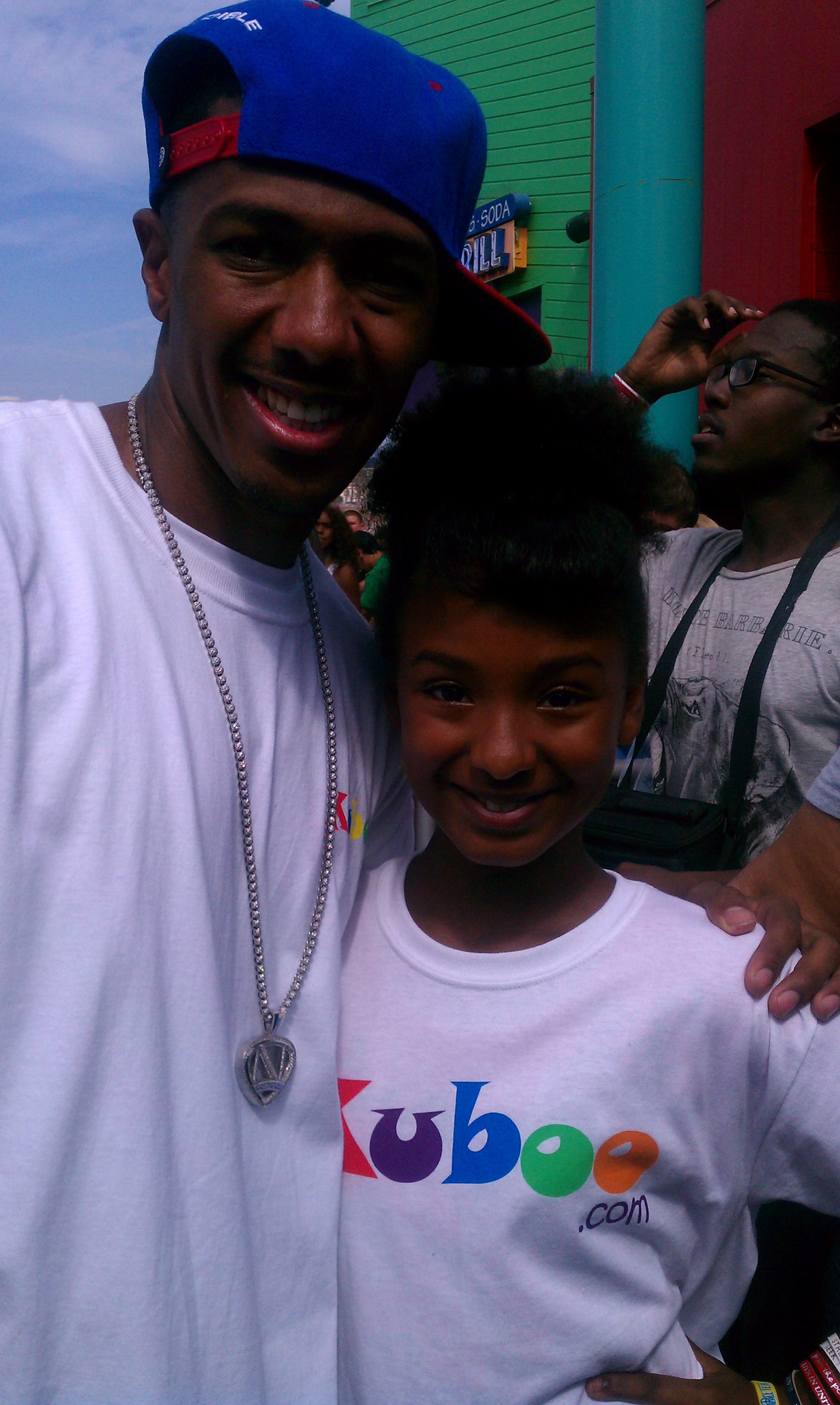 nick cannon and nay nay at Kuboo event on the pier,nay nay performed her song.