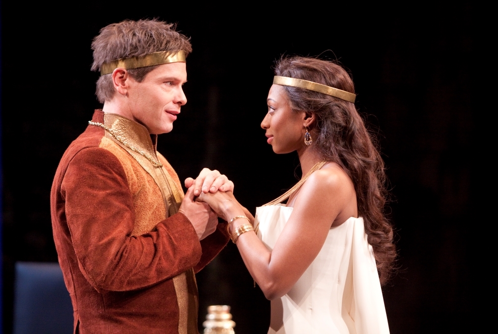 Michael Hayden and Rachael Holmes in Shakespeare Theater Company's production of 
