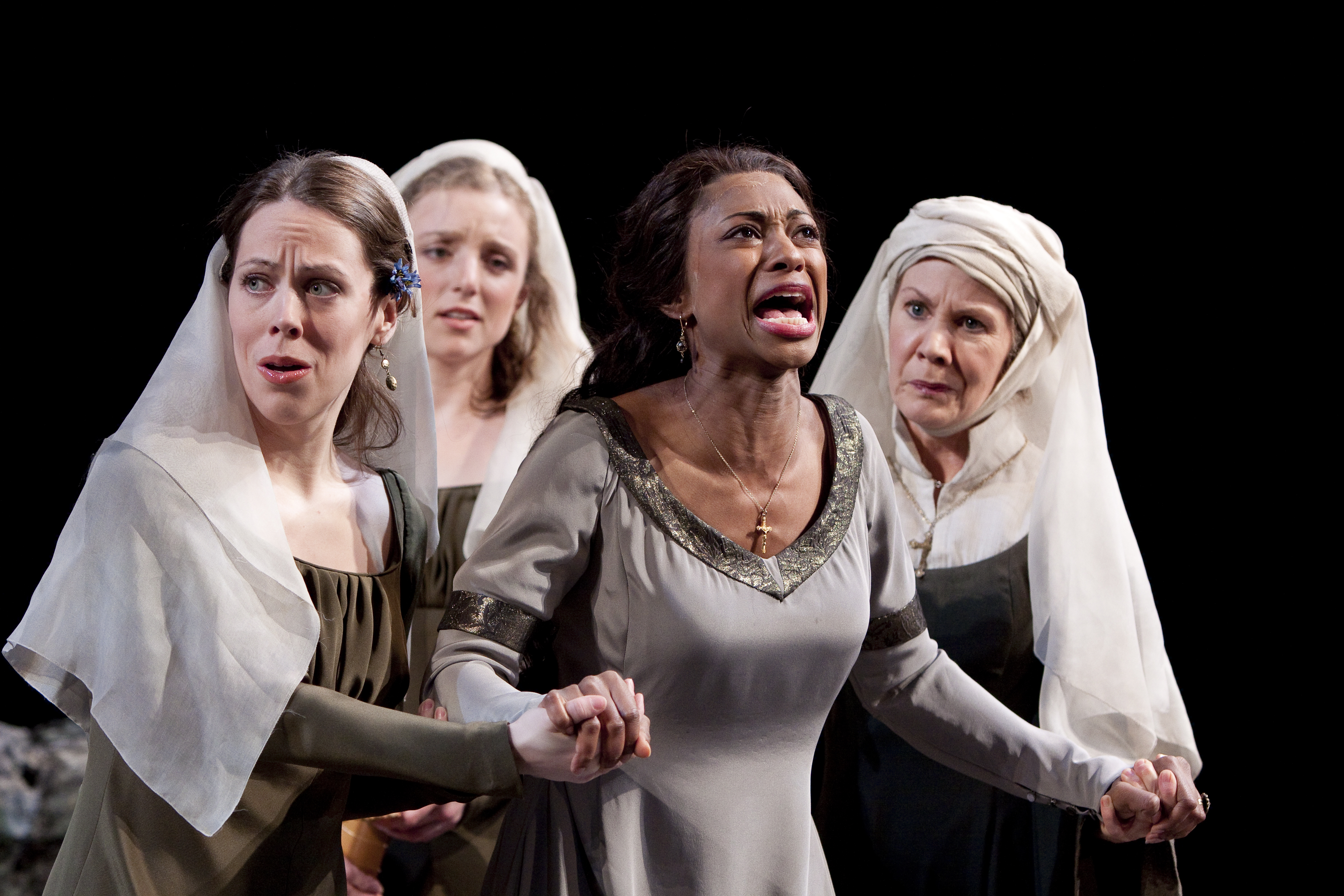 (L-R) Meredith Burns, Sarah Mollo-Christiansen, Rachael Holmes and Robynn Rodriguez in Shakespeare Theater Company's production of 