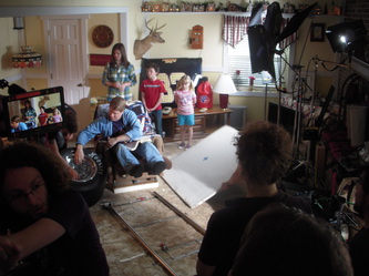 On set of Life With Chuck (2011)