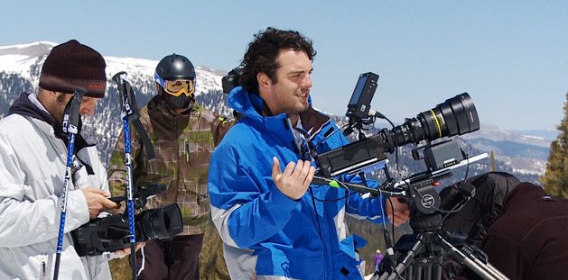 Filming The Story for The Ski Channel Television Network on location in Mammoth Lakes, CA.