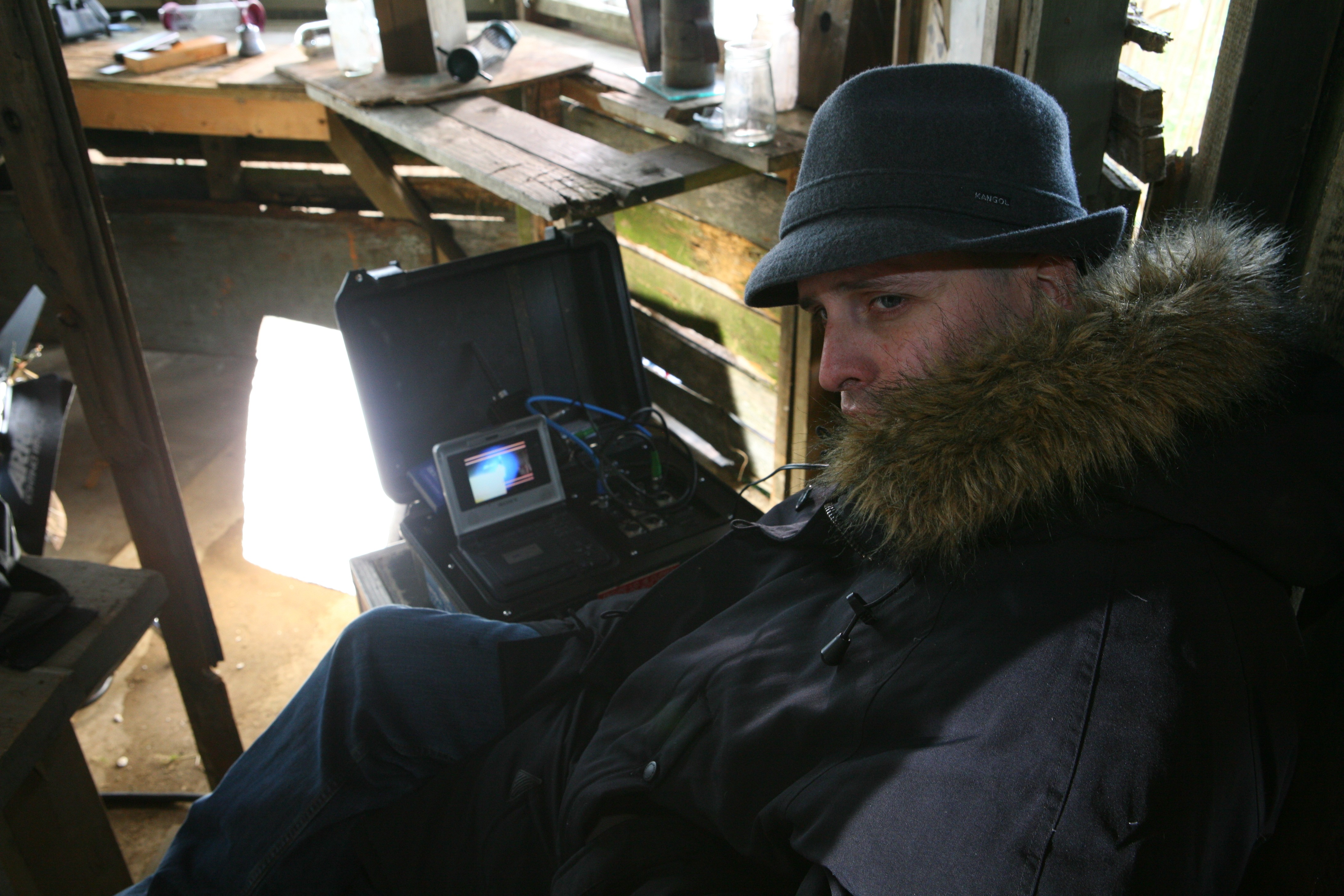 Marek Losey on The Hide set, 2008