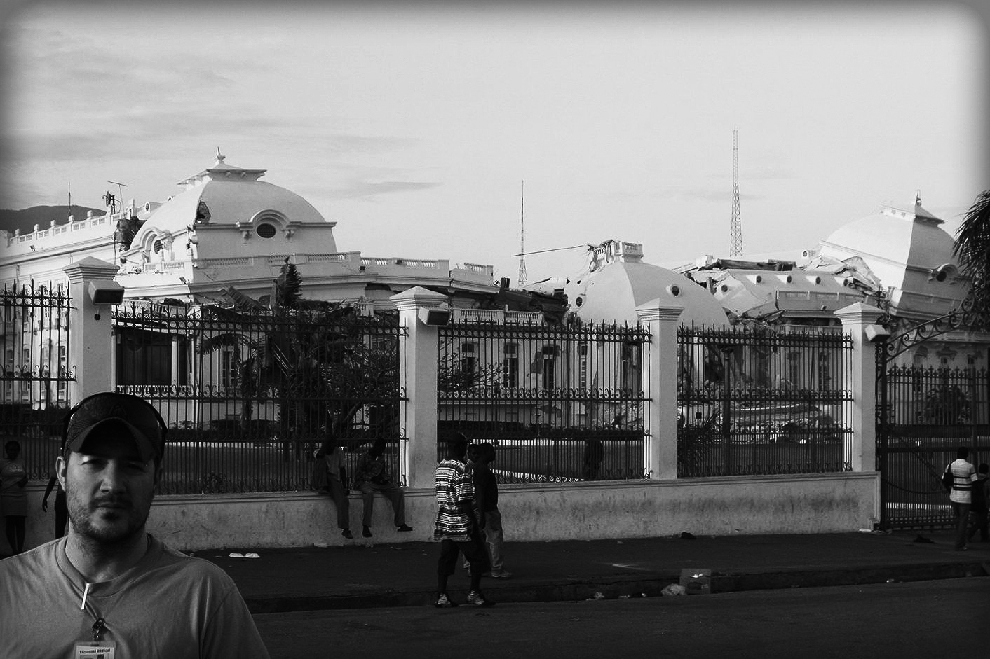 On location in Port-au-Prince only days after the 2010 earthquake. James arrived on his own and treated patients within 72 hours of the disaster. Boots on the Ground: Haiti