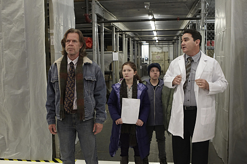 Still of William H. Macy, Ethan Cutkosky and Emma Kenney in Shameless (2011)