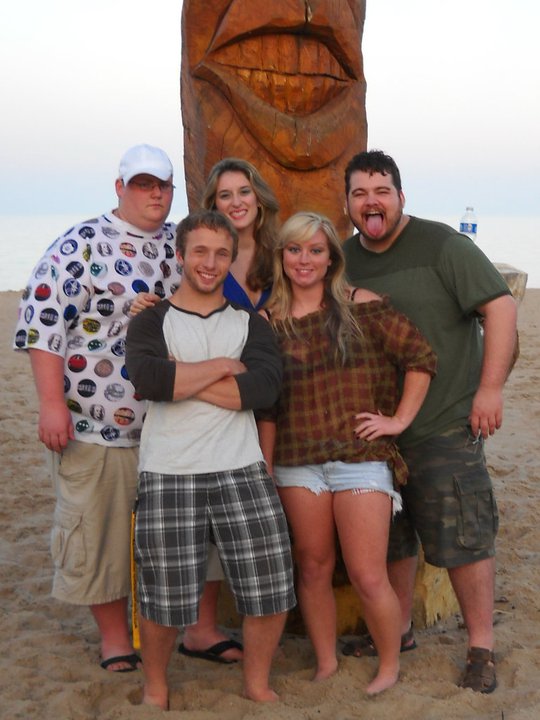 On the set of Beach Vacancy, top, from left to right, Jonathan Alderman, Laura Shank, Brad Leo Lyon, bottom, from left to right Charles Clark, Chelsea Halverson.