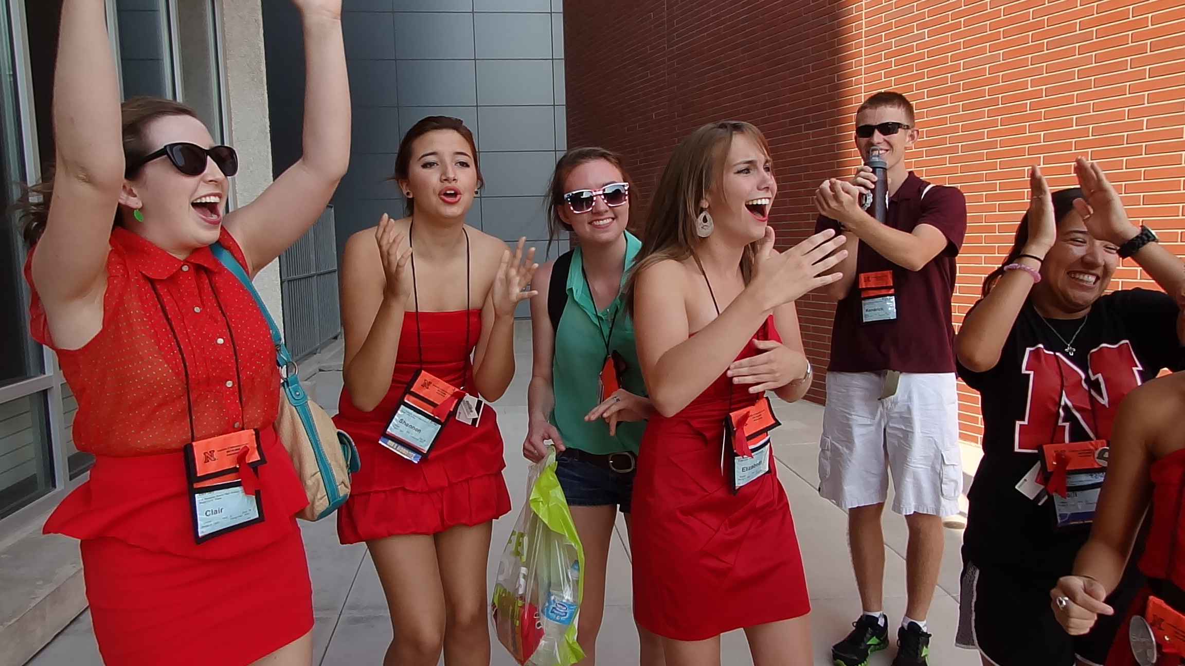 Elizabeth, Clair, Shannen, Kate, Kelly & Ki-mei celebrate the news that they won the 2012 National Championship in Group Musical at the International Thespian Festival in Lincoln, Nebraska.