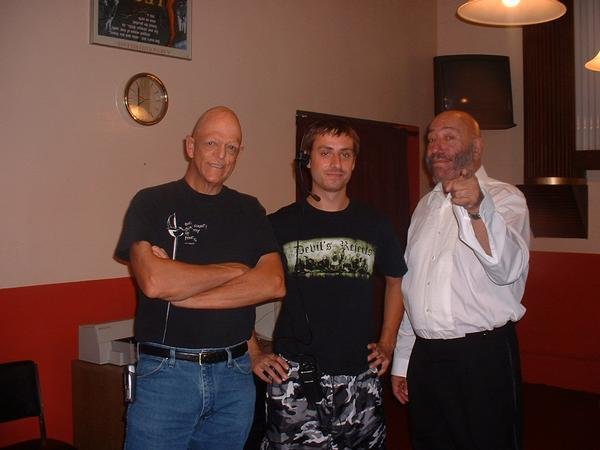 Michael Berryman, Gregory Paul Smith, & Sid Haig on the set of 'The Haunted Casino'.