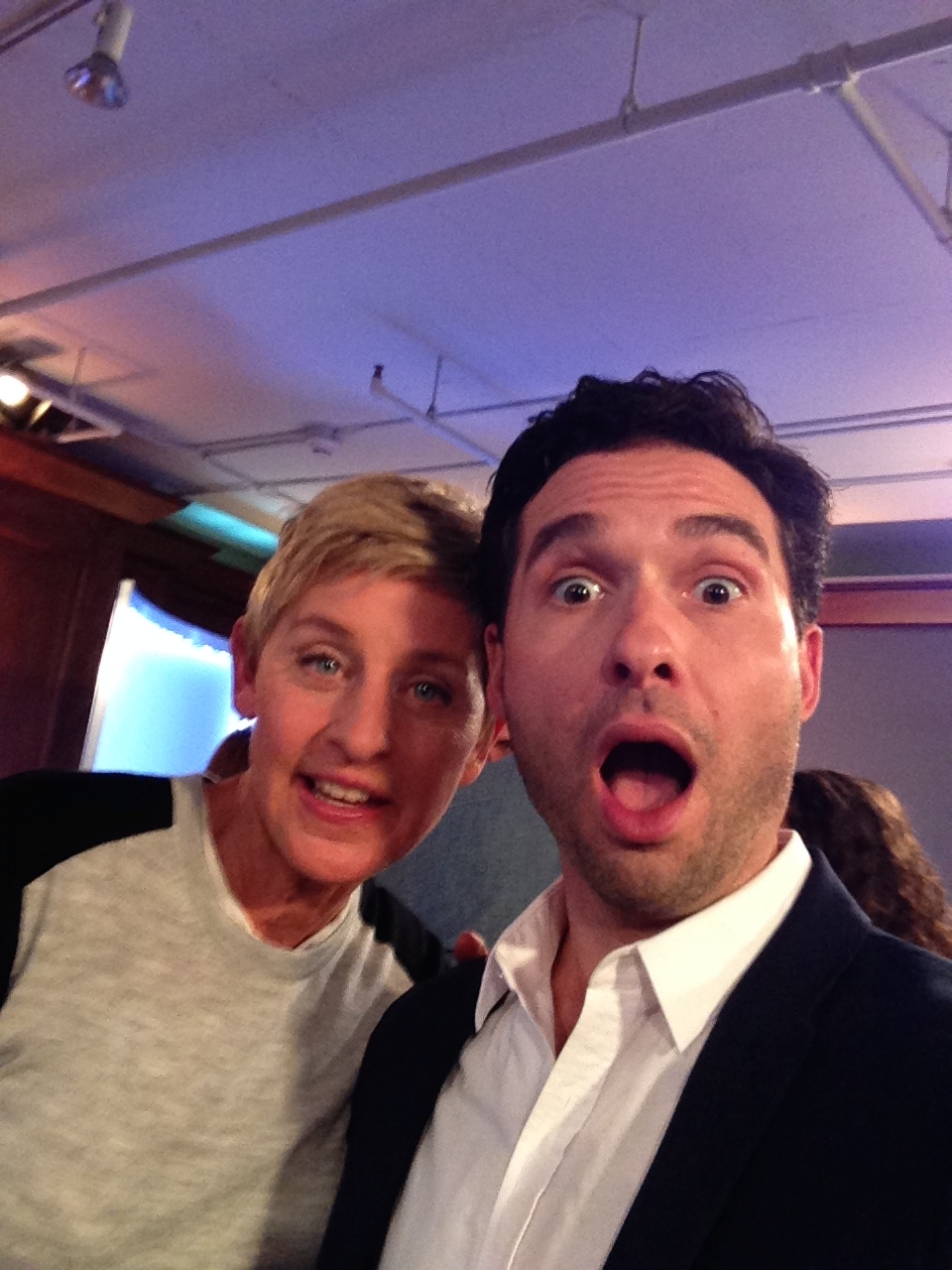 With Ellen on set of Finale of 