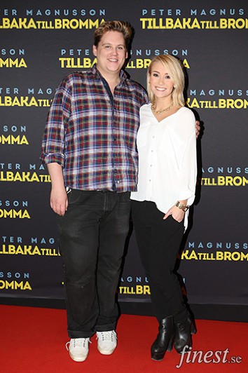 Victor von Schirach and Ellen Bergström at the grand premiere of Tillbaka till Bromma.