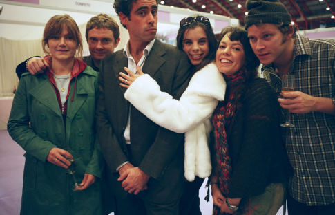 Still of Martin Freeman, Stephen Mangan, Jessica Hynes, Robert Webb, Olivia Colman and Meredith MacNeill in Confetti (2006)