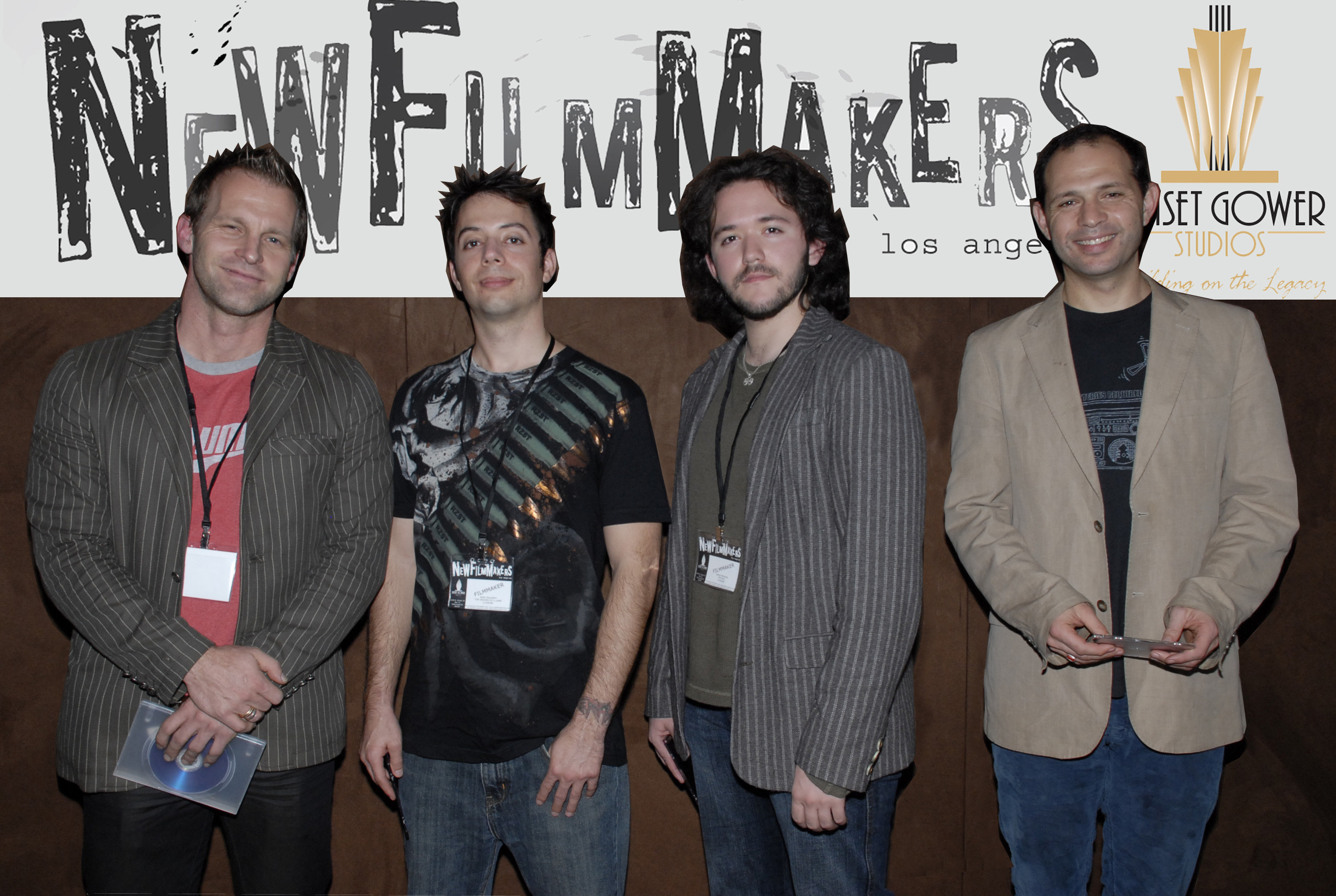 NewFilmmakers LA at Sunset Gower Studios, November 20th 2008. L to R: Anthony Meindl, Jesse Saunders, Danny Mendoza and Jesse Gordon.